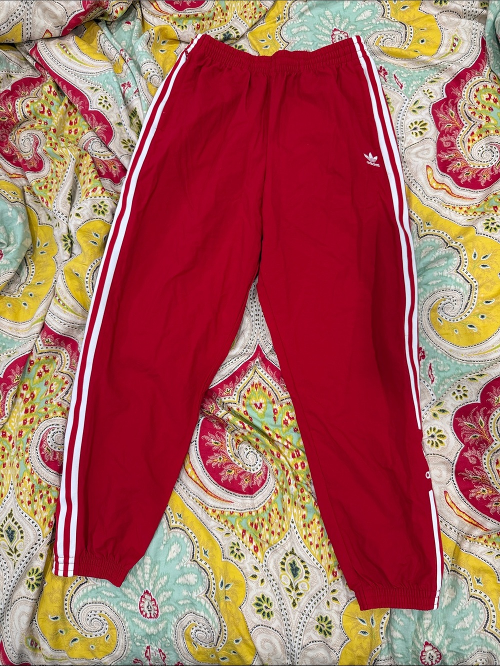 adidas woman Red Sweatpants with Elastic Waist